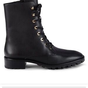 Stuart Weitzman Laine Black Combat Boots 7.5 B size 38 NEW (size 8)